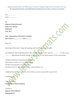 sample letter to attorney requesting update in your case