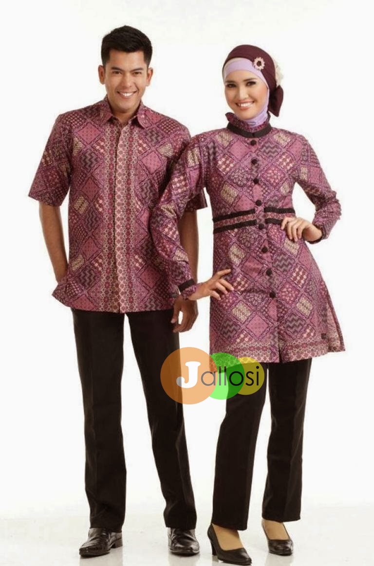 Model Couple  Baju  Busana Muslim Batik  Trend 2021 JALLOSI