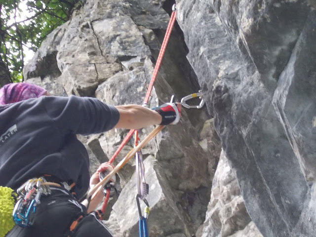 making safe on a sports route while top rope soloing