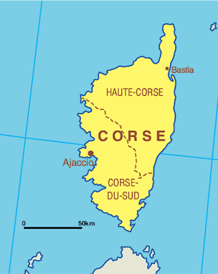 Corse Régional Carte de la Ville