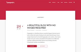 Typography Simple Blogger Template