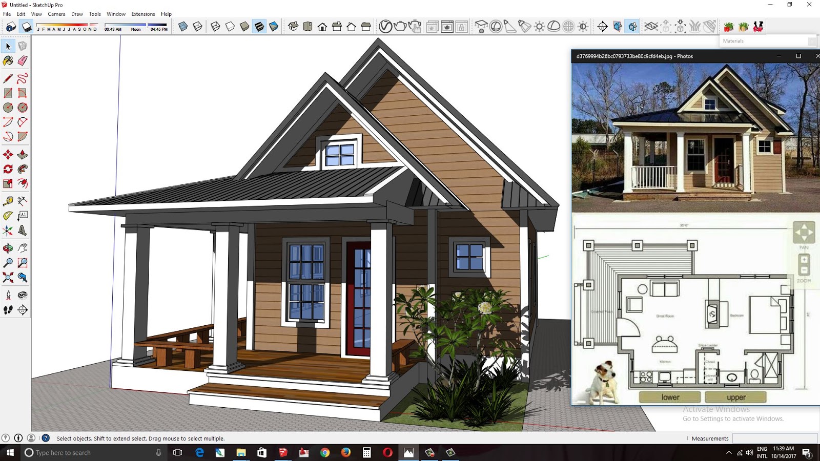 Sketchup Modeling One Bedroom House  Plan  From Photo H01 