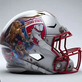 Fresno State Bulldogs Harry Potter Concept Football Helmet