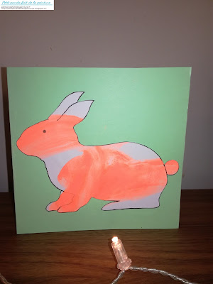 Carte de pâques carte avec un lapin à la peinture  carte avec collage photo dessin lapin à imprimer  dessin lapin à colorier