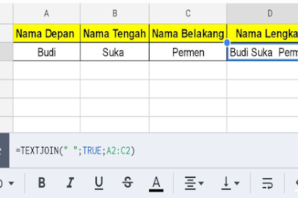 Cara Menggabungkan Nama Depan Tengah Dan Belakang Di Excel