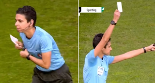 Referee makes history in Sporting vs Benfica (women clash) by showing first ever 'white card'