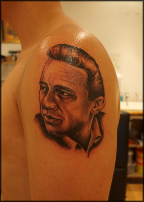 TATTOOS Johnny Cash Beginning of sleeve