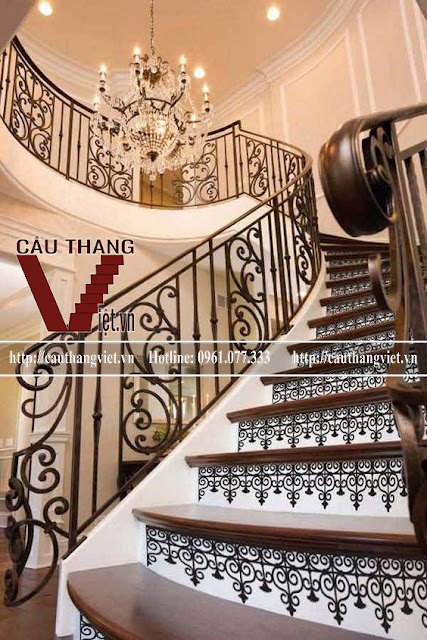 Cau thang sat my thuat - lua chon tuyet voi cho nha biet thu