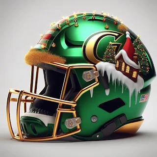 Charlotte 49ers Christmas Helmets