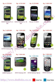 Harga Handphone Android Terbaru Update Juli 2011 Lengkap