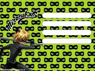 Cat Noir: Free Printables Candy Bar Labels.