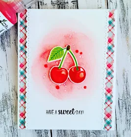 Sunny Studio Stamps: Berry Bliss Customer Card by Judy Tuck