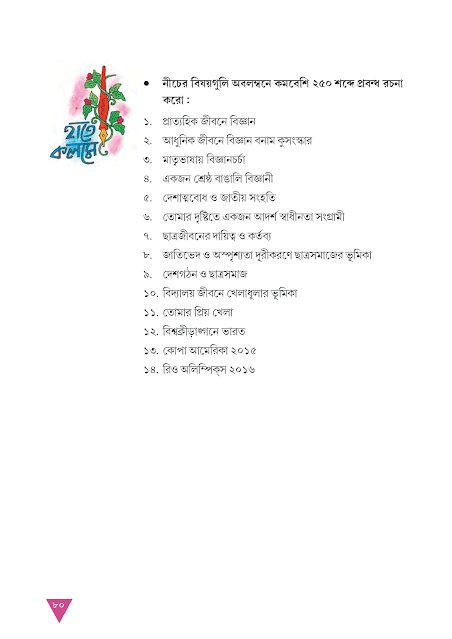 প্রবন্ধ রচনা | একাদশ অধ্যায় | অষ্টম শ্রেণীর বাংলা ব্যাকরণ ভাষাচর্চা | WB Class 8 Bengali Grammar
