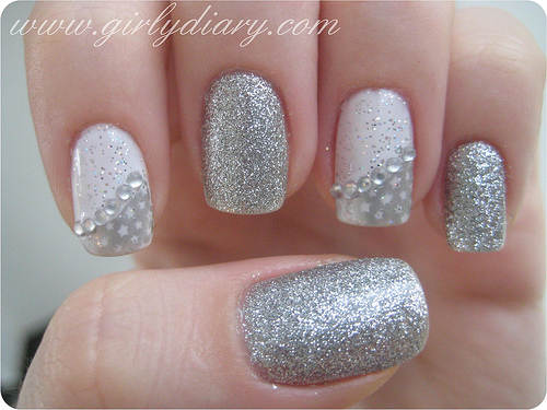 Wonderful Silver Nails Designs