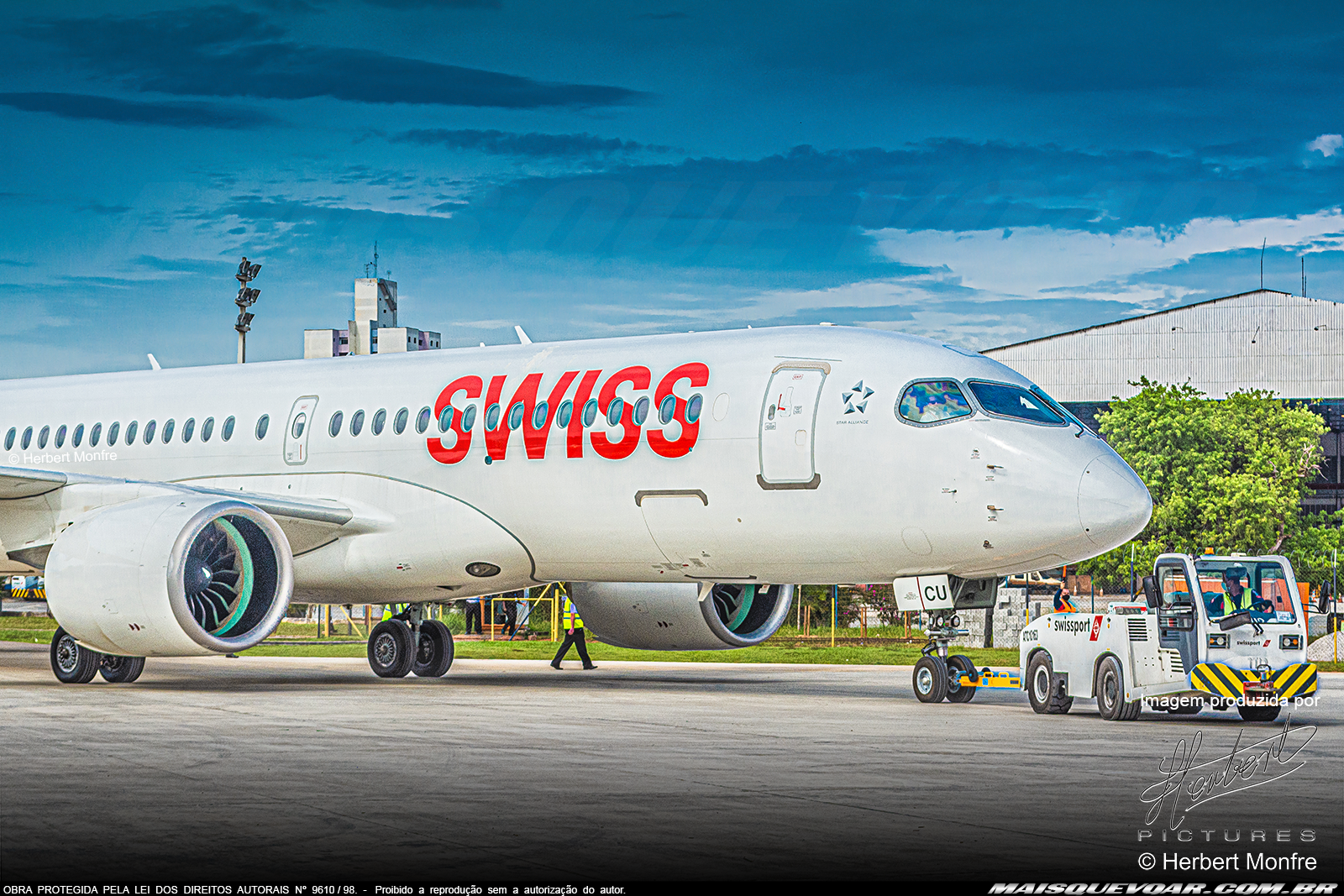 Airbus A220-300 | HB-JBU | Swiss | publicado por MAIS QUE VOAR | Fotografado por © Herbert Monfre - Herbert Pictures | Contrate o fotógrafo para seus eventos em cmsherbert@hotmail.com