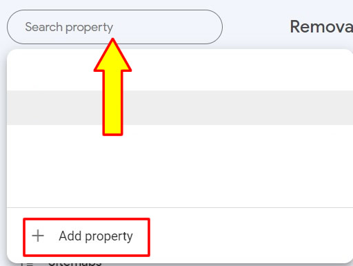 add property google search console