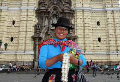 Lima Peru Woman Travel Tourist Plaza Tourism