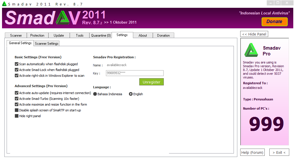 Smadav 8.7 Pro Full Key [Crack] | Download Full Version Software Key ...