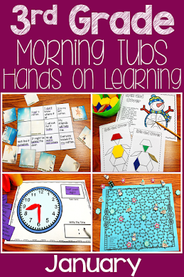 3rd grade January Morning Tubs- Hands on Learning
