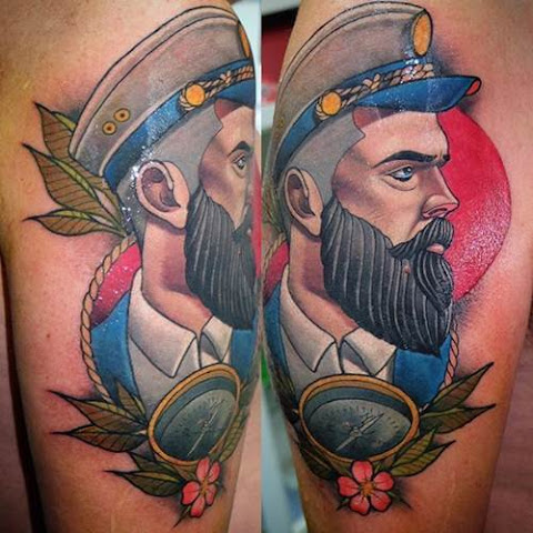 Bright Neo-Traditional Gentlemen Tattoos by Myrhwan Ogt