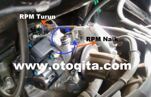 Gambar Cara Setel RPM Idle Motor Honda Vario  Injeksi 125  