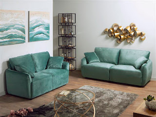 sofa tapizado clasico verde