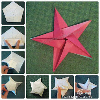 Estrela de origami para o natal