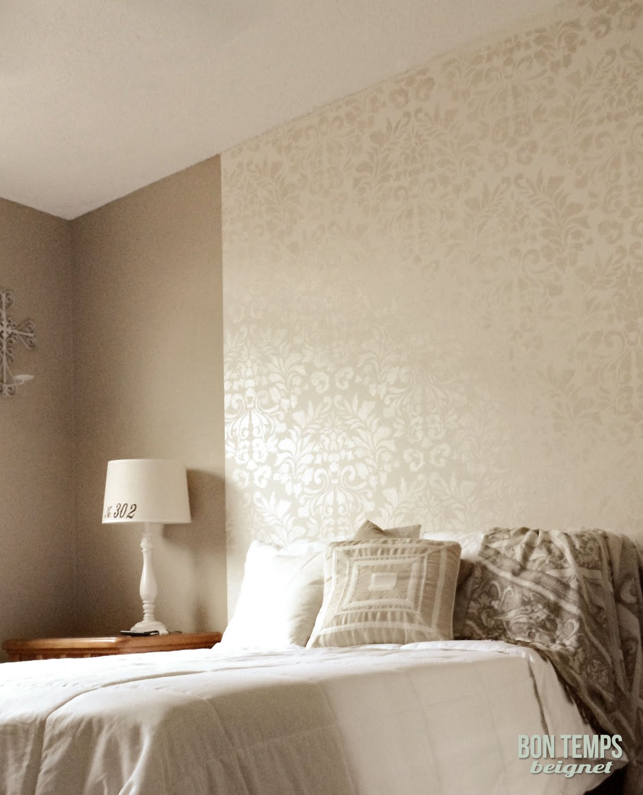 Damask Stencil Wall Paint Designs