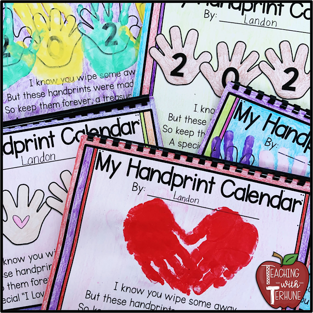 Handprint Calendar Christmas Parent Gift Ideas