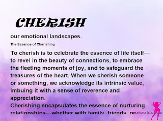 ▷ meaning of the name CHERISH