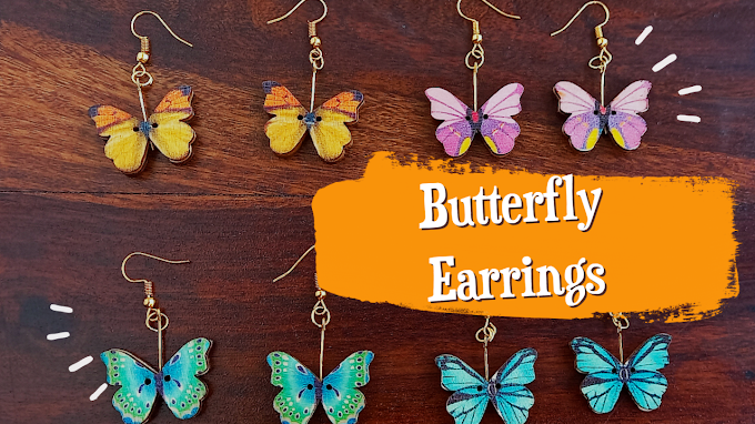 Repurposing buttons to make beautiful Butterfly Earrings