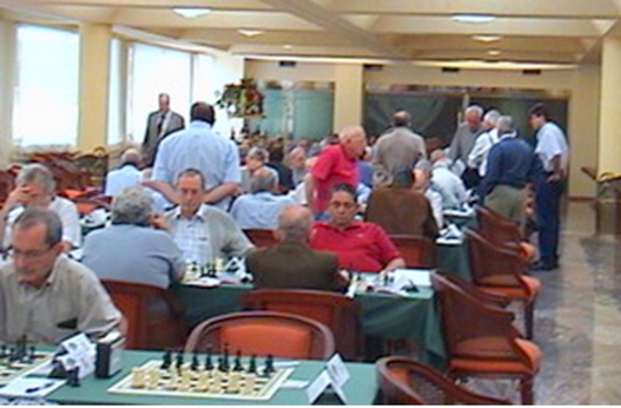 XX Campeonato de Catalunya de Ajedrez de Veteranos 2004, sala de juego