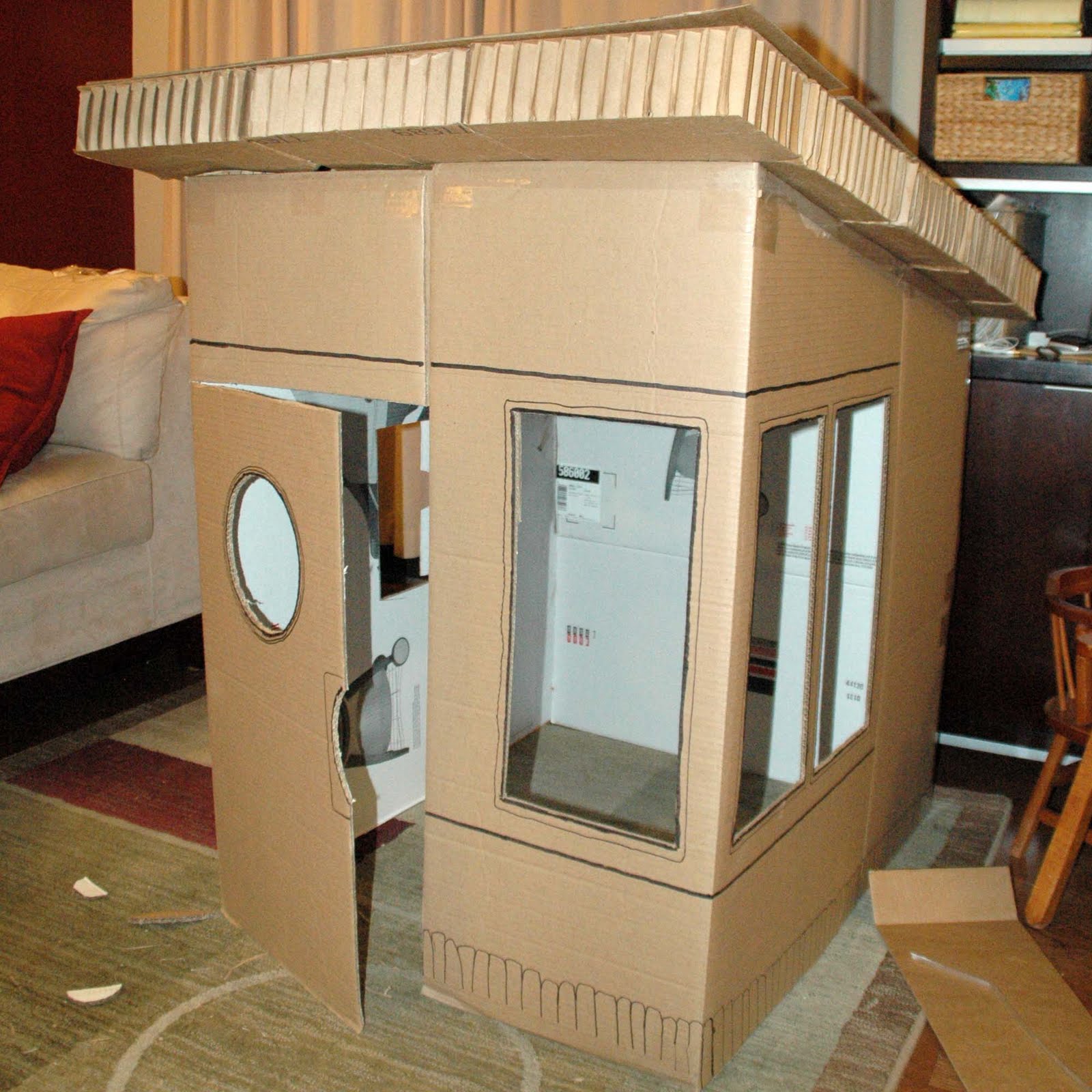 Out Of Cardboard Box Playhouse