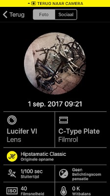 Screenshot Hipstamatic-instellingen Lucifer VI + C-Type Plate