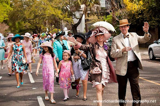 Photo of the Hat Ladies Easter Promenade in Charleston South Carolina