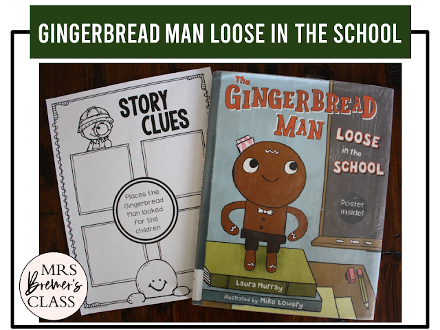 Gingerbread Man Loose in the School book activities unit with literacy printables, reading companion activities, lesson ideas, and a craft for Kindergarten and First Grade