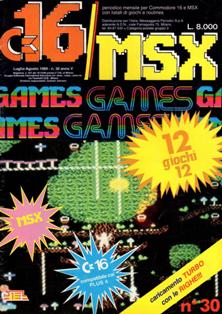 C16/MSX Games 30 - Luglio & Agosto 1989 | TRUE PDF | Mensile | Videogiochi | Commodore
Forse una delle poche riviste riviste in Italia a dedicarsi attivamente al supporto del Commodore 16 e del Plus 4; conteneva un mix fra giochi commerciali, oppurtunamente modificati, e programmi originali creati da autori italiani e stranieri.