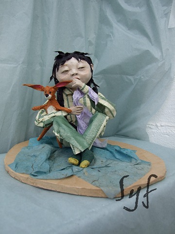 muñeca papel mache