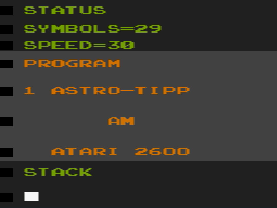 Mein Astro-Tipp am Atari 2600