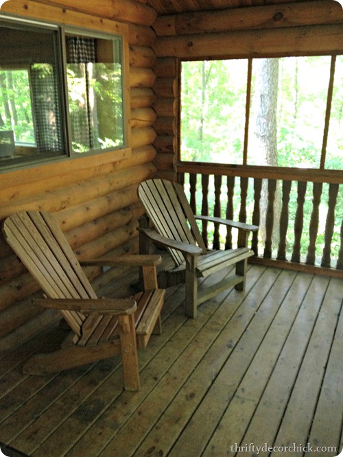 cabin with screened porch