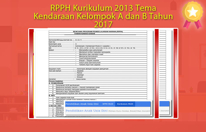 RPPH Tema Kendaraan