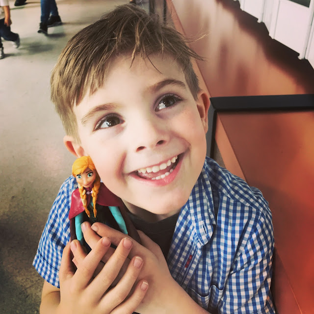 Bert at Disney on Ice with his beloved Anna figure 