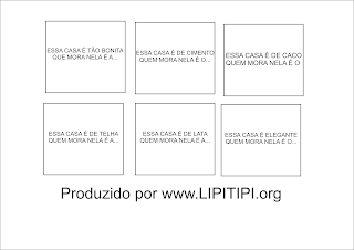 Atividade Lúdica Texto A Casa e Seu Dono Auto Ditado