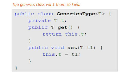 Tạo generics class với 1 tham số kiểu trong lập trình java