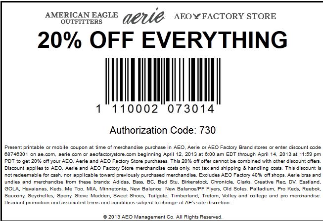 american eagle outfitters coupons