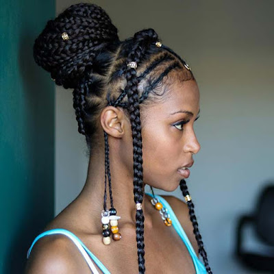 32 African Long Tribal Braids Ponytail Updos To Try In 2019