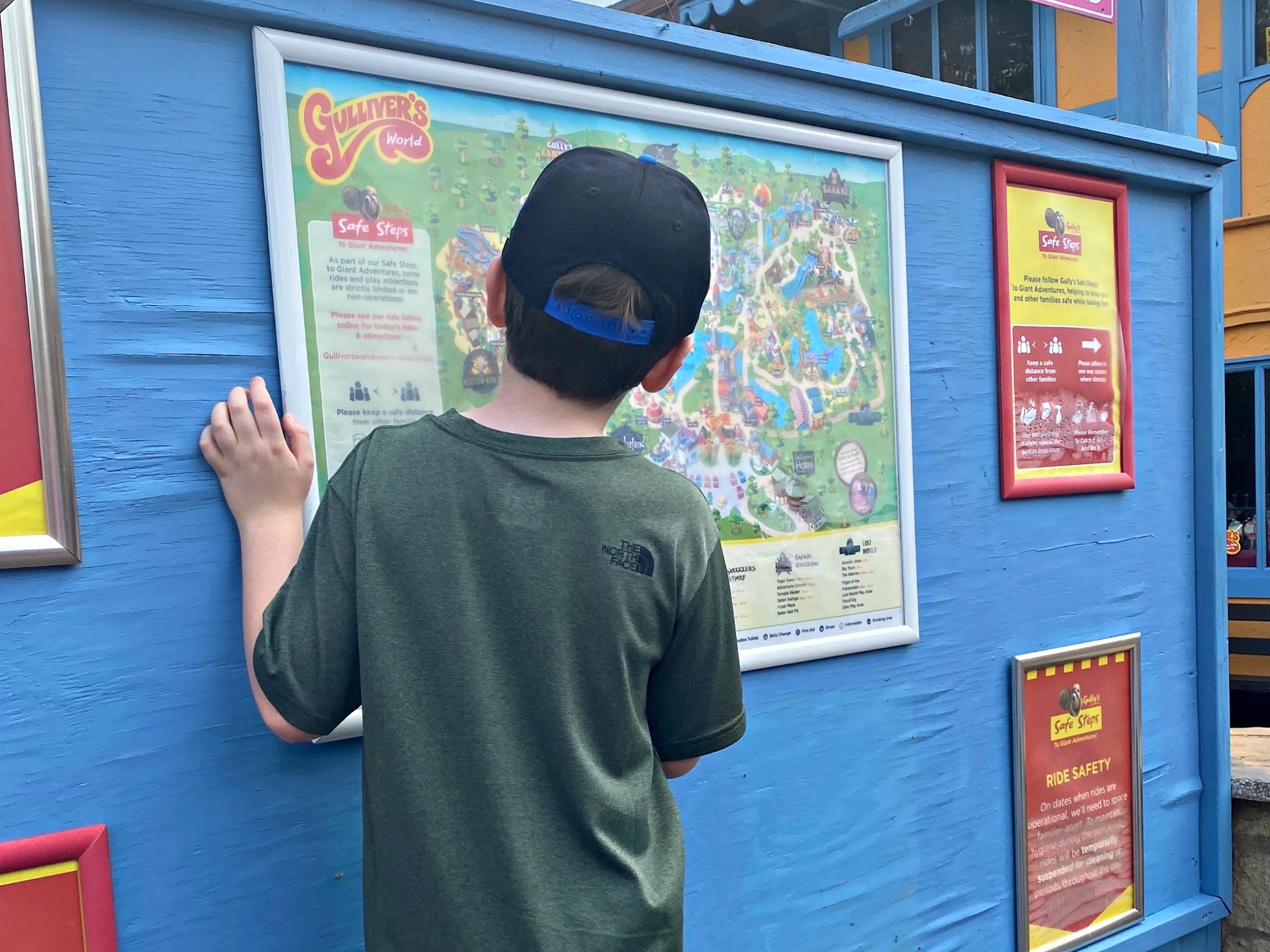 boy looking at map