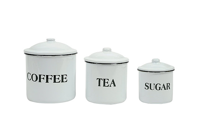 enamel farmhouse canisters Amazon