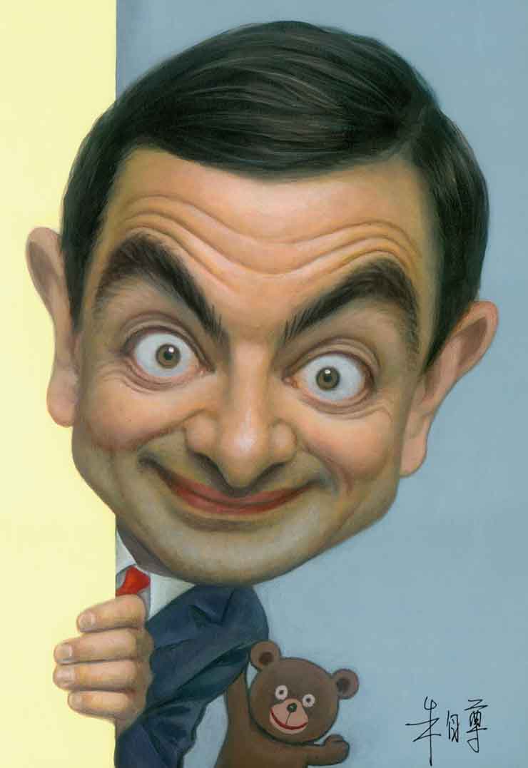 Mr. Bean .. Caricature By Zhu Zizun - China