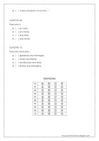 AVALIAÇÃO DIAGNÓSTICA DE PORTUGUÊS - 3º ANO